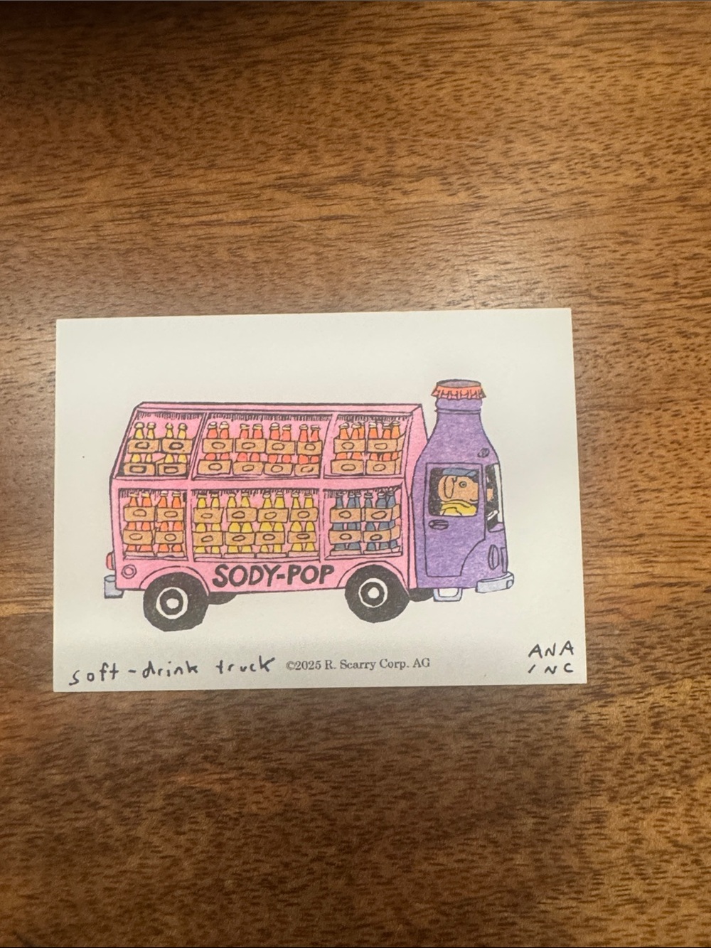 Inciardi - Richard Scarry- Soft Drink Truck - Mini Print -